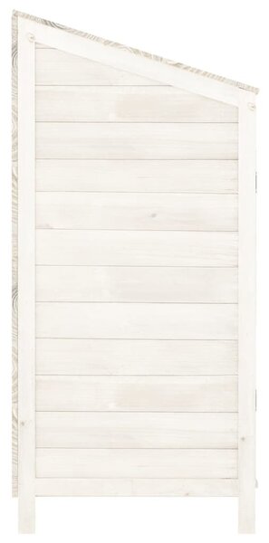 Fehér tömör fenyőfa kerti fészer 102 x 52 x 112 cm