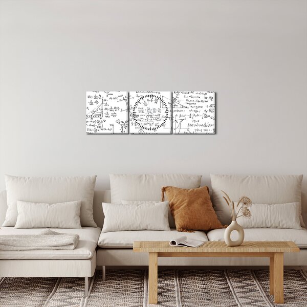 Kép - Képletek (órával) (90x30 cm)