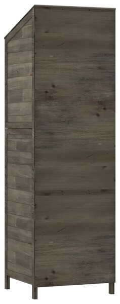 Antracit tömör fenyőfa kerti fészer 55x52x174,5 cm