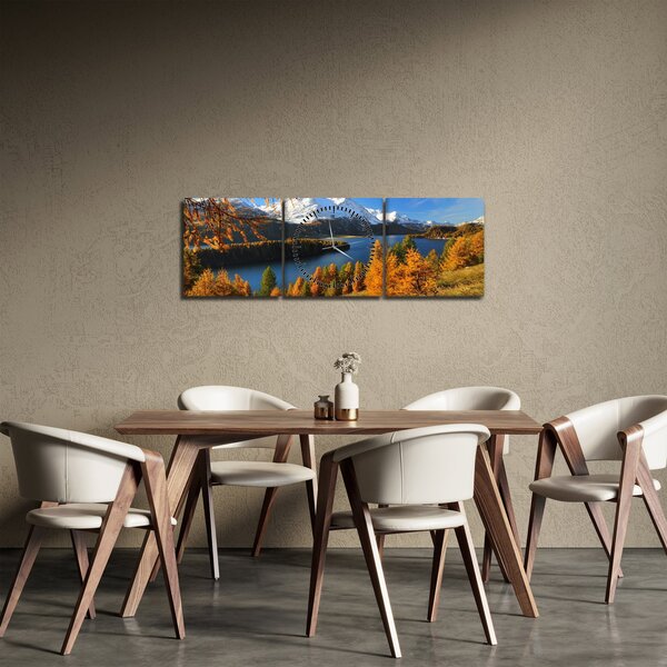 Kép - Ősz az Alpokban (órával) (90x30 cm)