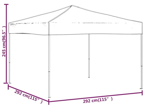 Tópszínű összecsukható partisátor 3 x 3 m