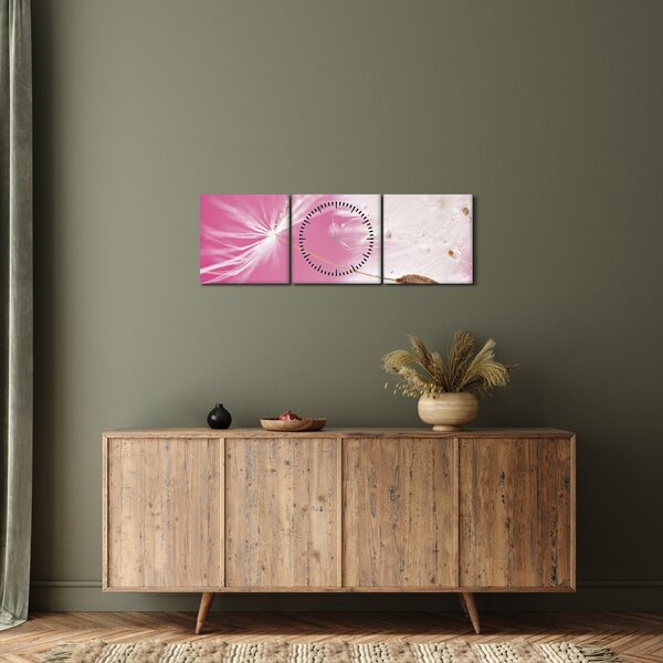 Kép - Makró virága (órával) (90x30 cm)