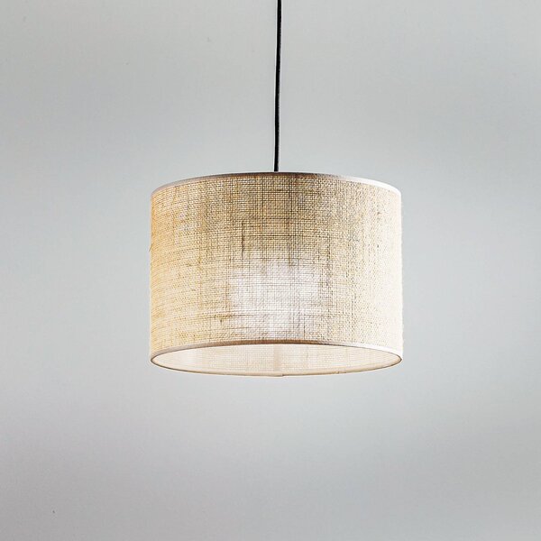 TK Lighting Juta lógó világítás, 1 izzós Ø 30 cm, dimmelhető, Barna / rozsda, Nappali / Étkező, Textil / szövet / selyem