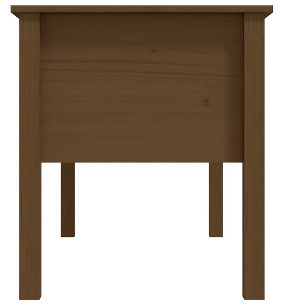 Mézbarna tömör fenyőfa dohányzóasztal 102 x 49 x 55 cm