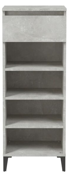 Betonszürke szerelt fa cipőtartó 40x36x105 cm