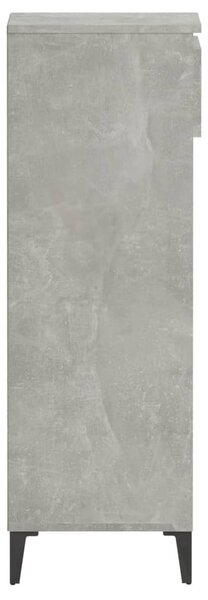 Betonszürke szerelt fa cipőtartó 40x36x105 cm