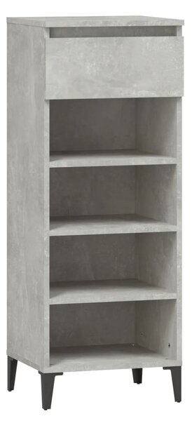Betonszürke szerelt fa cipőtartó 40x36x105 cm