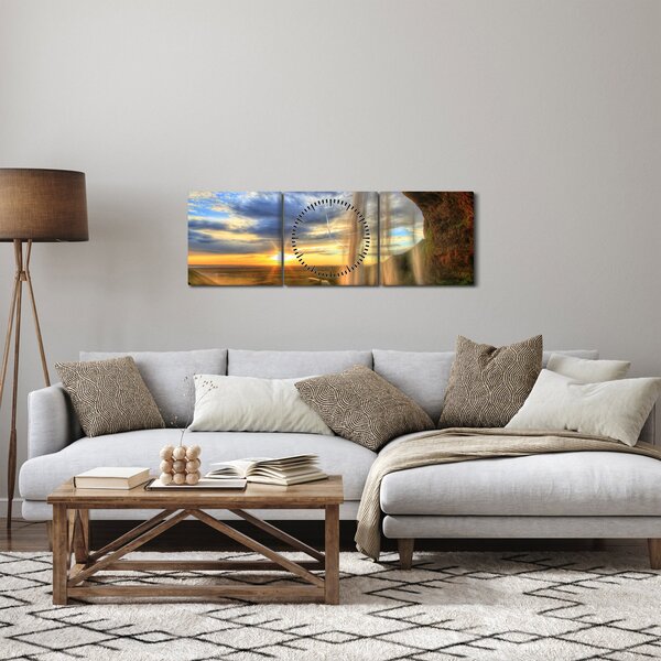 Kép - Vízesés (órával) (90x30 cm)