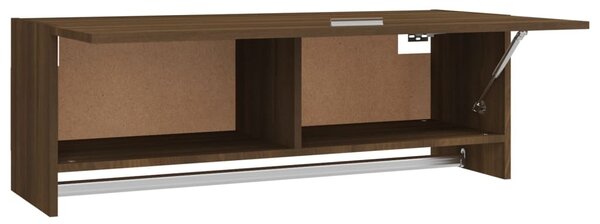 Barna tölgy színű szerelt fa ruhásszekrény 100 x 32,5 x 35 cm