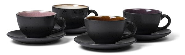Fekete kerámia csésze szett 4 db-os 240 ml Gastro Black/Mix – Bitz