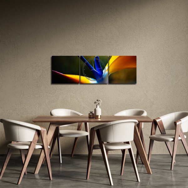 Kép - Egzotikus virág (órával) (90x30 cm)