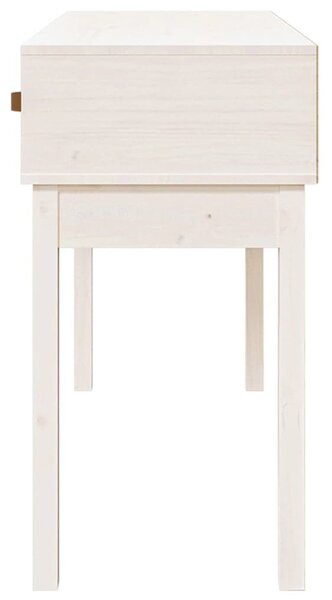 Fehér tömör fenyőfa tálalóasztal 114x40x75 cm