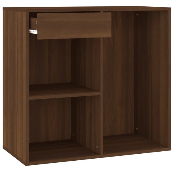Barna tölgy színű szerelt fa pipereszekrény 80 x 40 x 75 cm