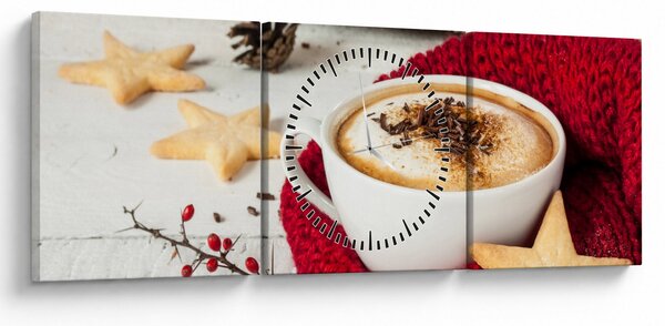 Kép - Cappuccino (órával) (90x30 cm)