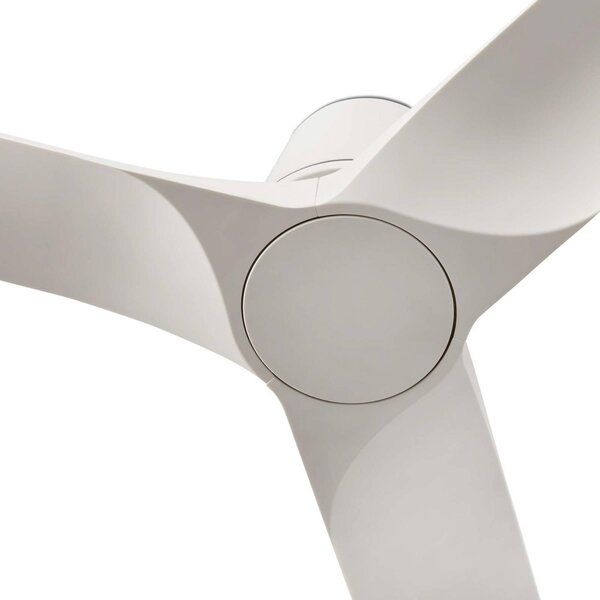 FARO BARCELONA Hey S mennyezeti ventilátor, fehér, egyenáramú motor, csendes, Ø 90 cm, Fehér / opál, Nappali / Étkező, Műanyag, Modern