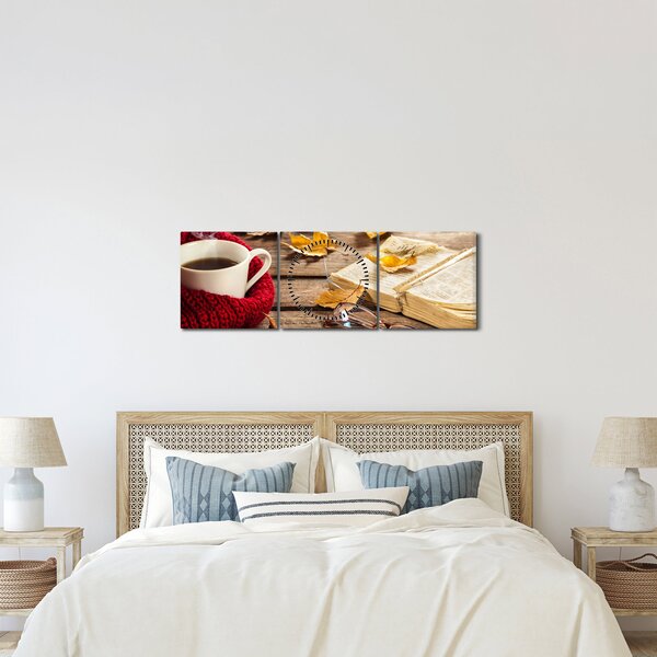 Kép - Őszi csésze tea (órával) (90x30 cm)