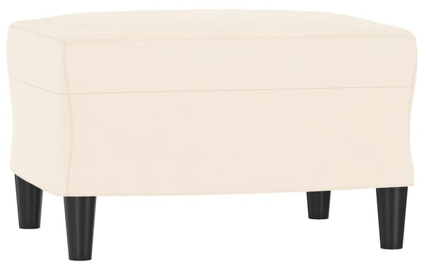 Krémszínű bársony pad 70 x 35 x 41 cm