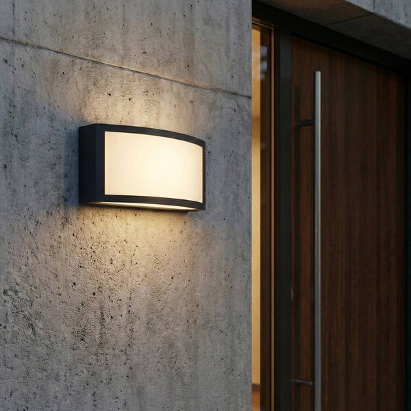 OSRAM ENDURA CLASSIC CUADRA kültéri fali lámpa, sötét szürke, IP65, dimmelhető, Alu / szürke / cink, Alumínium, Modern