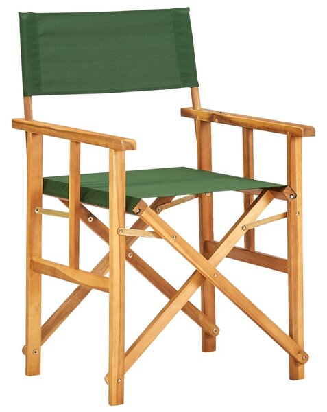 VidaXL zöld tömör akácfa rendezői szék