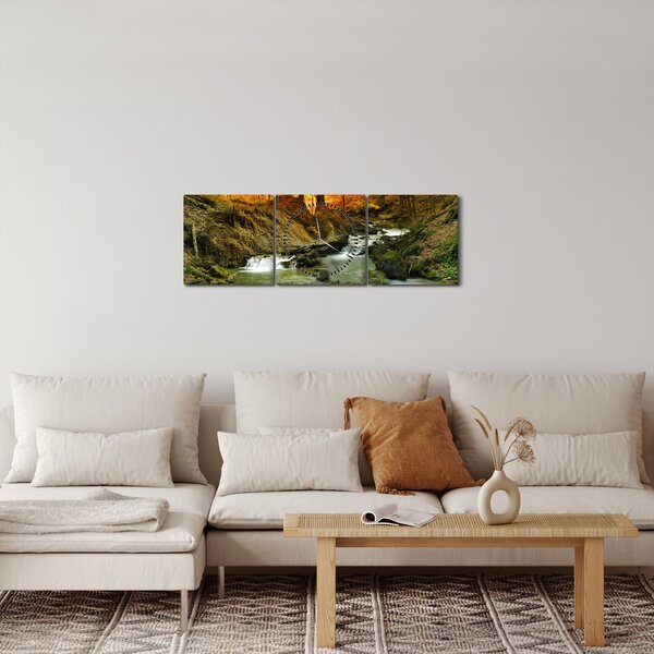 Kép - Erdő (órával) (90x30 cm)