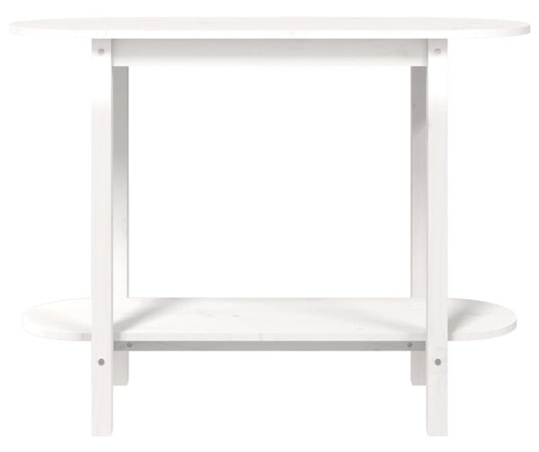 Fehér tömör fenyőfa tálalóasztal 110 x 40 x 80 cm