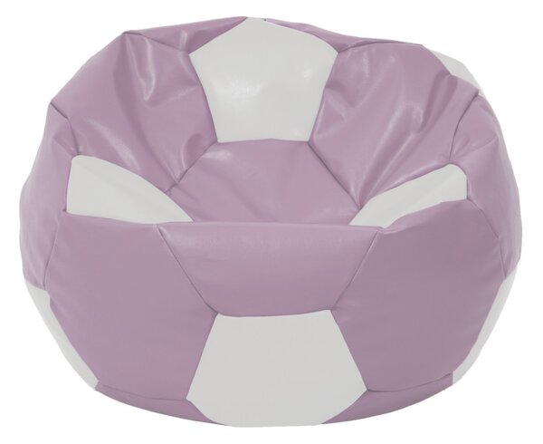 Mondo Ball babzsákfotel - műbőr - lila/fehér - 170 liter