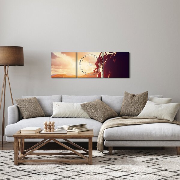 Kép - Hegymászók (órával) (90x30 cm)