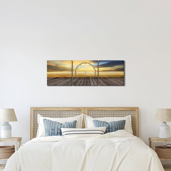 Kép - Kilátással rendelkező móló (órával) (90x30 cm)