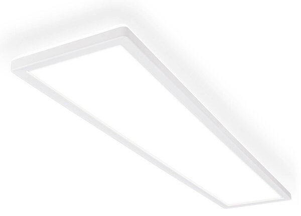 Briloner LED mennyezeti lámpa Tava A, 98x20 cm, műanyag, fehér, Fehér / opál, Nappali / Étkező, Műanyag, Modern