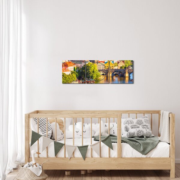 Kép - Prága (órával) (90x30 cm)
