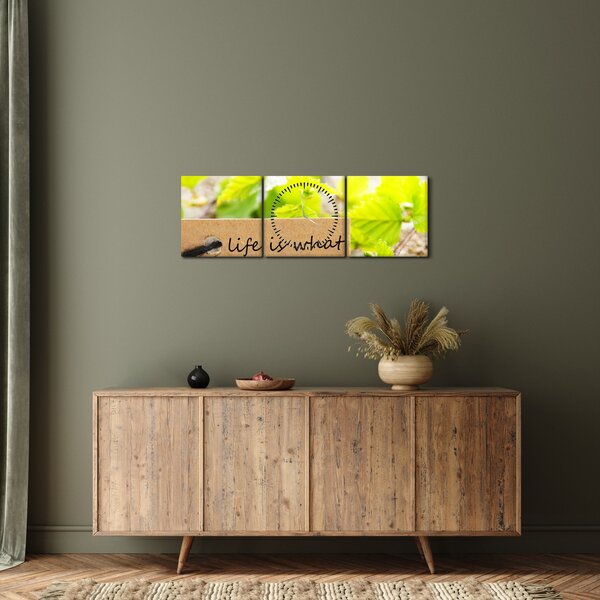 Kép - Idézet (órával) (90x30 cm)