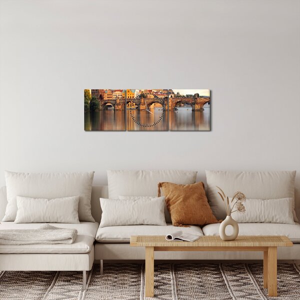 Kép - Prága (órával) (90x30 cm)