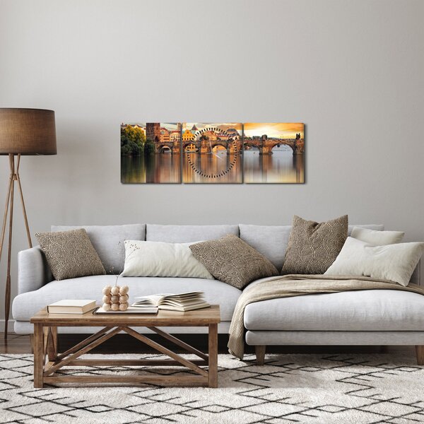 Kép - Prága (órával) (90x30 cm)