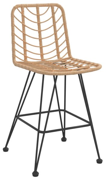 2 db bárszék polietilén rattan és acél 45 x 56 x 103,5 cm