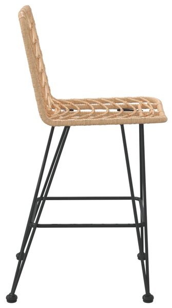 2 db bárszék polietilén rattan és acél 45 x 56 x 103,5 cm