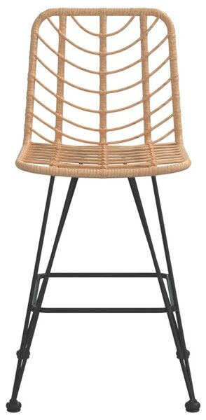 2 db bárszék polietilén rattan és acél 45 x 56 x 103,5 cm