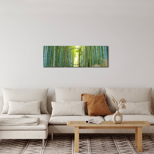 Kép - Sikátor bambuszal (órával) (90x30 cm)