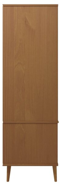 MOLDE barna tömör fenyőfa gardrób 90 x 55 x 175 cm