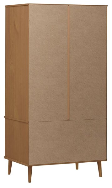 MOLDE barna tömör fenyőfa gardrób 90 x 55 x 175 cm