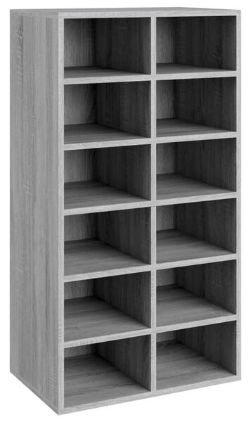 Szürke sonoma színű szerelt fa cipőtartó 54 x 34 x 100,5 cm