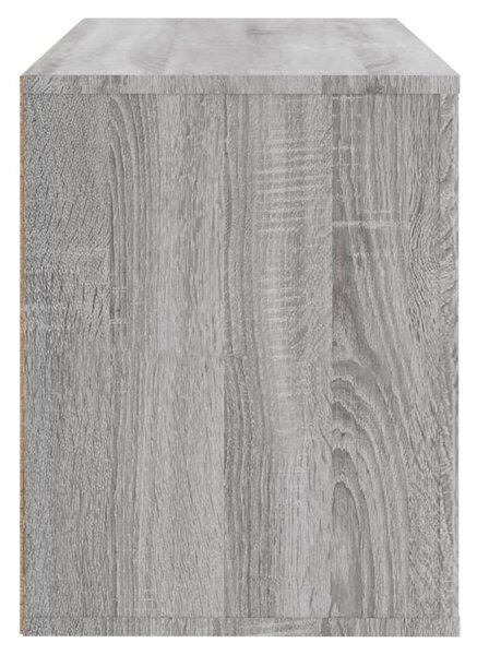 Szürke sonoma színű szerelt fa cipősszekrény 80x35x45 cm