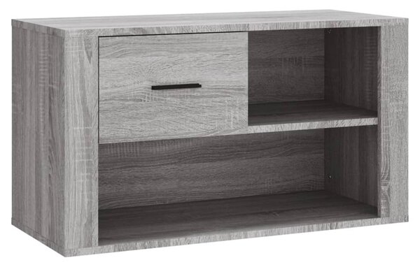 Szürke sonoma színű szerelt fa cipősszekrény 80x35x45 cm