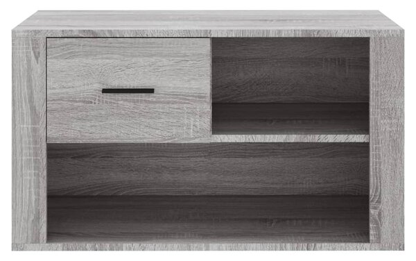 Szürke sonoma színű szerelt fa cipősszekrény 80x35x45 cm