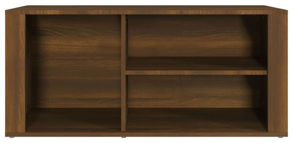 Barna tölgyszínű szerelt fa cipősszekrény 100x35x45 cm