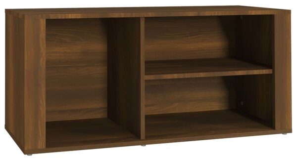 Barna tölgyszínű szerelt fa cipősszekrény 100x35x45 cm