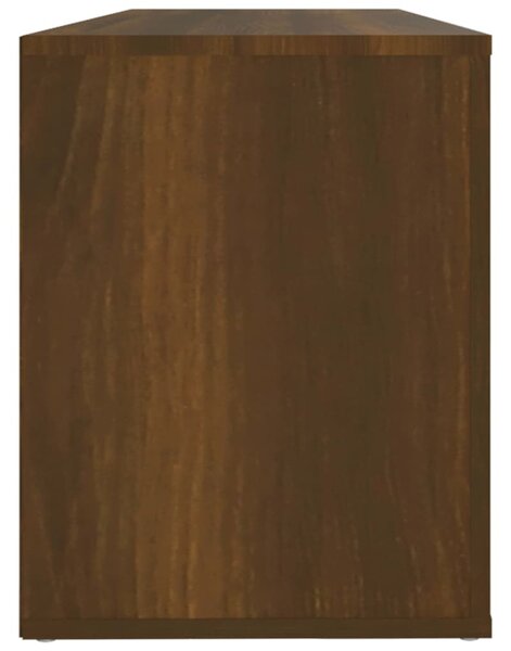 Barna tölgyszínű szerelt fa cipősszekrény 100x35x45 cm