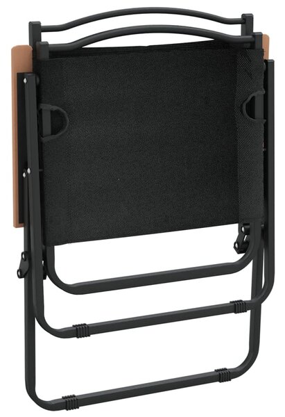 2 db fekete oxford szövet camping szék 54 x 55 x 78 cm