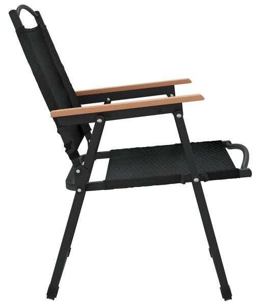 2 db fekete oxford szövet camping szék 54 x 55 x 78 cm