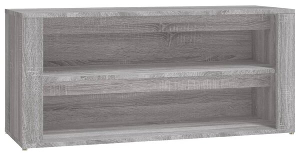 Szürke sonoma színű szerelt fa cipőtartó 100x35x45 cm