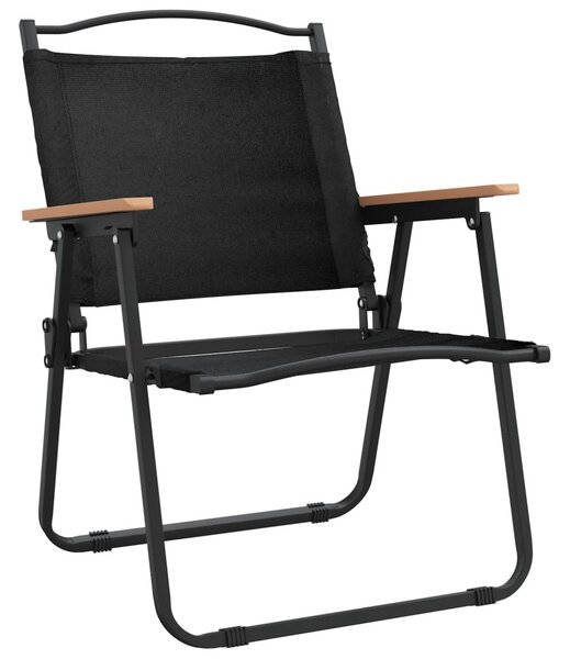 2 db fekete oxford szövet camping szék 54 x 55 x 78 cm
